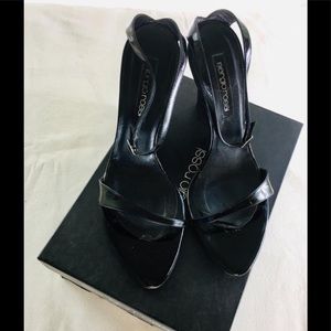 Sergio Rossi Black Patent Vernice Nero Wedges